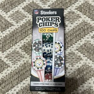NFL Pittsburgh Steelers casino Style 100 Count Poker Chips NEW!